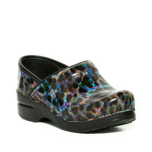multi colored dansko clogs
